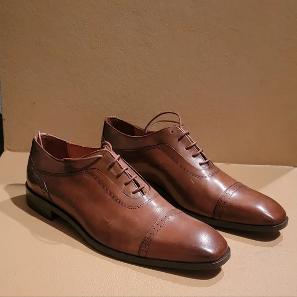 Vero Cuoio | Shoes | Italian Made Cuoio Mens Brown Cap Toe  display picture 2